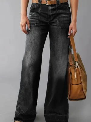 Vintage Noir High-Waist Jeans