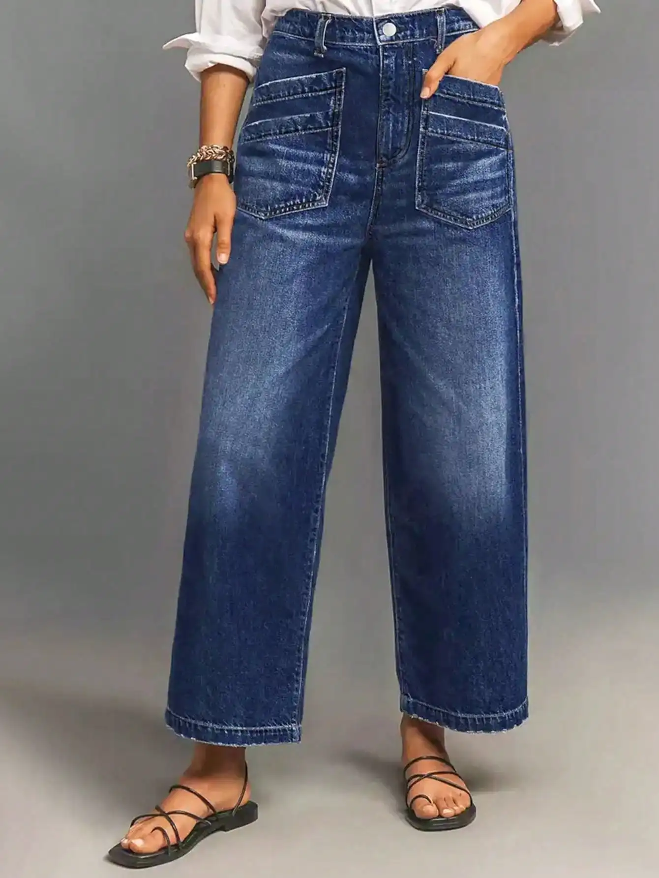 Midnight Comfort Wide-Leg Jeans